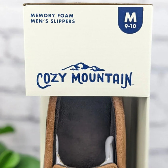 Slippers brown faux suede, memory foam, washable, indoor / outdoor, house shoes - Picture 7 of 9